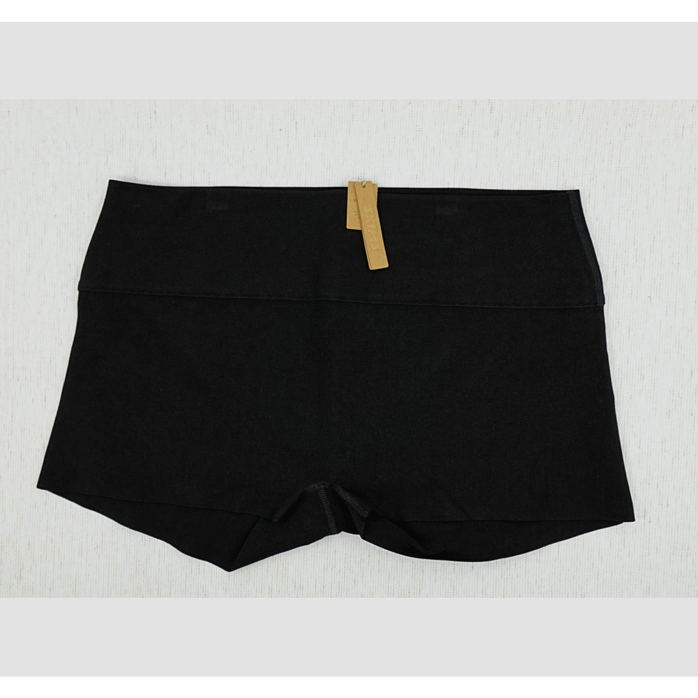 Skims Swim Shorts 4X Onyx Textured Mid-Waist Shape Tummy Control Sporty‎ Resort